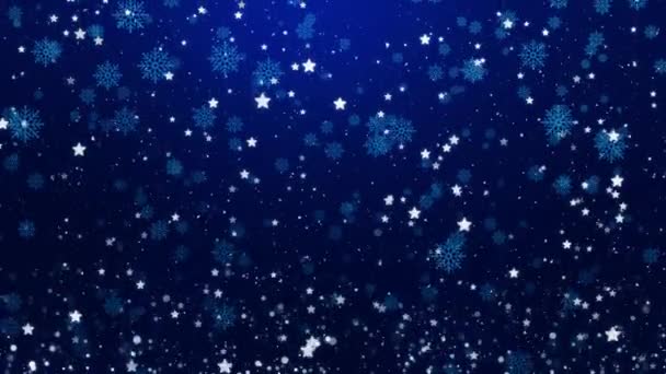 Részecskék Tél Karácsony Eső Háttér Boldog Karácsonyt Ünnep Újév Hópehely — Stock videók