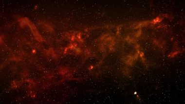 4K 3D parlayan nebulalar ve yıldızlar arasında uçan yıldızların animasyonu bir yıldız kümesi ve Samanyolu galaksisi arasında seyahat eder. Nebula, bulutlar ve yıldızlar. Nebula Sonsuz Evren Galaksisi,