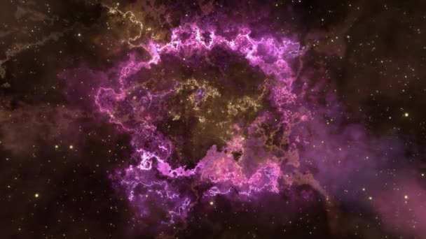 Vesmír Pozadí Mlhoviny Planet Pohybující Hvězdnými Poli Vesmíru Mléčná Dráha — Stock video