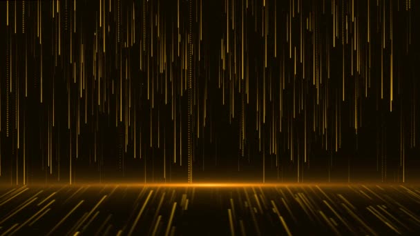 Luz Partícula Dourada Subindo Fundo Listra Partícula Luxo Dourado Prémios — Vídeo de Stock