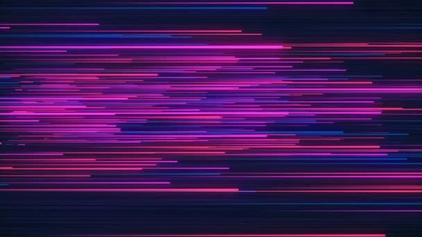 Futurista Ultra Violeta Linhas Brilhantes Raios Laser Velocidade Luz Viagem — Vídeo de Stock