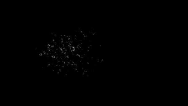 Beweging Onderwaterbellen Wolk Green Screen Animation Achtergronden Snel Stromende Belletjes — Stockvideo