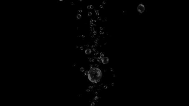 Водяні Повітряні Бульбашки Під Водою Запалюють Рідке Волокно Co2 Green — стокове відео