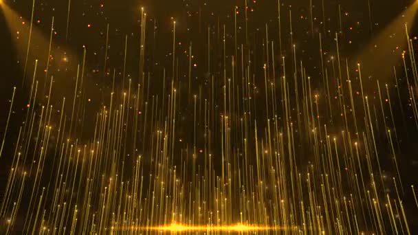 Χρυσό Τραγούδι Απόδοση Φωτισμός Σωματιδίων Δείχνουν Ετήσιο Στάδιο Παρουσίασης Βραβείο — Αρχείο Βίντεο