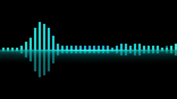 4K音楽イコライザー オーディオビジュアライザーの背景の音楽パーティーアニメーション用 イコライザー 波形音声記録人工知能 音楽だ 音声可視化録音再生音 — ストック動画