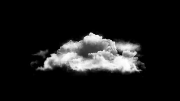 Облако Альфа Облако Зеленый Экран Время Истечения Эффектов Петли Анимации — стоковое видео