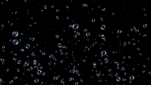Pod Vodou Syčící Vzduchové Bubliny Proudí Pohyb Osvěžující Karbonizovaný Nápoj — Stock video