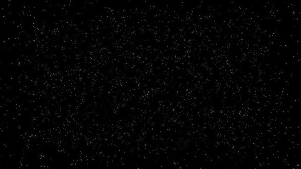 Night Sky Flythrough Resa Tråg Universum Fyllt Med Stjärnor Nebulosor — Stockvideo