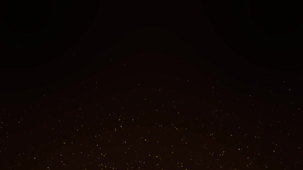 Glitter Strălucind Strălucitor Praf Plutitor Particule Lumină Flare Fundalul Black — Videoclip de stoc
