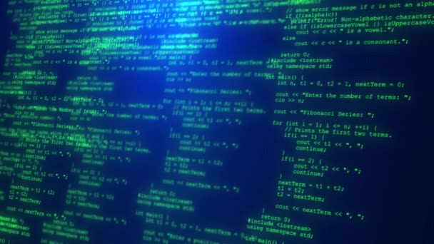 Programación Tecnología Antecedentes Informáticos Código Fuente Software Digital Desarrollo Programas — Vídeo de stock
