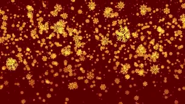 Confettis Noël Flocons Neige Bokeh Lumières Fond 2024 Nouvel Vacances — Video