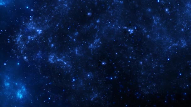 Полет Через Туманность Глубоком Космосе Галактика Исследует Космос Светящейся Галактике — стоковое видео