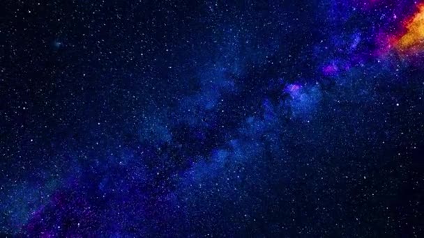 Flyg Genom Stora Kluster Stjärnor Galax Nebulosa Universum Planeten Jorden — Stockvideo