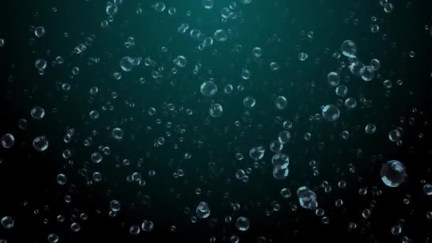 Podwodne Musujące Pęcherzyki Powietrza Przepływ Ruchu Orzeźwiający Napój Gazowany Klub — Wideo stockowe