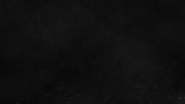 Heves Esős Viharos Nyári Nap Animációs Háttér Zuhog Eső Átfedő — Stock videók