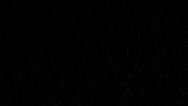 Падающий Эффект Черном Фоне Дождь Светом Сильный Дождь Падающий Драматического — стоковое видео