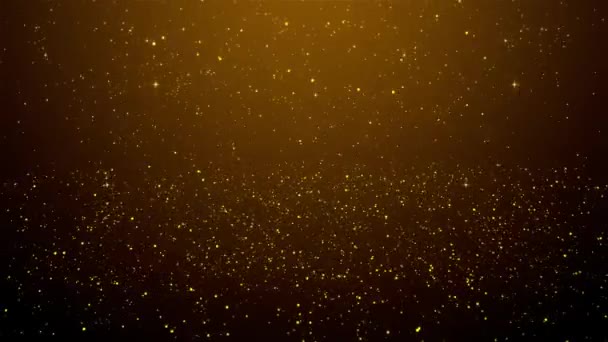 Розкішне Золоте Світло Ігристих Нагород Сценічний Фон Світлова Пляма Частинок — стокове відео