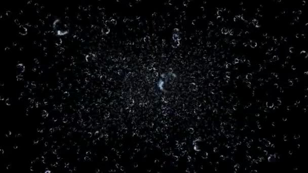 Motion Undervattensbubblor Moln Green Screen Animation Bakgrunder Snabbt Flödande Bubblor — Stockvideo