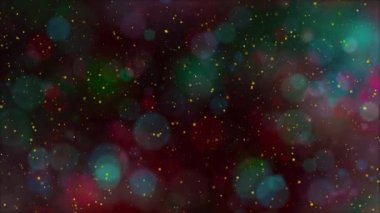 4K 3D animasyon Soyut hareketli arka plan parçacık toz lambası yükseliyor, ışıldayan lüks ışıltı bokeh. Işıl ışıl parlıyor. Ödül töreni, gece kulübü, moda gösterisi etkinlikleri..