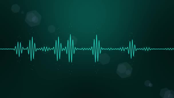 Audio Hullám Vagy Frekvencia Hanghullám Kiegyenlítő Technológia Hangfelvevők Technológiai Kör — Stock videók