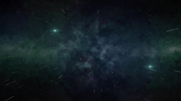 Létání Uvnitř Epic Storm Galaxy Mraky Mlhoviny Mraky Vesmíru Pozadí — Stock video