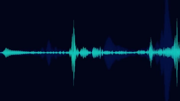 Hullámforma Audio Sound Hullámok Mozognak Hangfrekvenciás Hullámspektrum Zene Hangerő Digitális — Stock videók