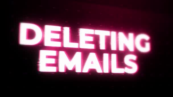 Διαγραφή Μηνύματος Προειδοποίησης Ηλεκτρονικού Ταχυδρομείου Μήνυμα Λάθους Αναβοσβήνει Στην Οθόνη — Αρχείο Βίντεο