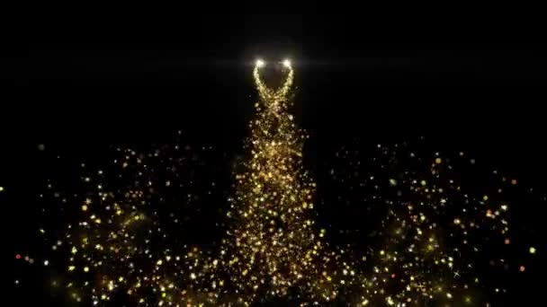 グリッターライトサークルトレイルスパークリングスターダストレイルスパイラルパーティクル効果アニメーション 休日のイベントの移行 明らかに ロゴのタイトル装飾 クリスマス ディワリ ラマダン フェスティバル ディワリ — ストック動画