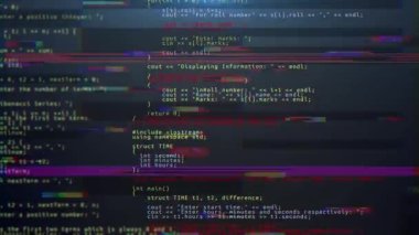 Ekranda soyut sistem bilgi kodu. arkaplan programı siber uzayı modüller. Programlama, kodlama ağı geliştirme. Büyük Veri İstasyonu ekran terminali. güvenlik hackleme kodu veri akışı sanal alanı