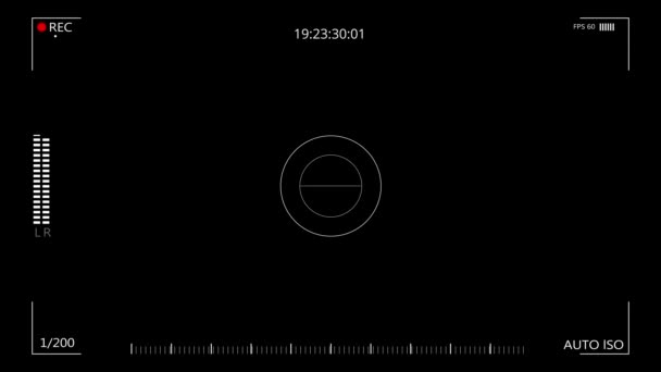 Πλαίσιο Hud Τεχνολογία Στοιχείων Hud Κάμερα Σκόπευτρο Loop Animation Θορυβώδης — Αρχείο Βίντεο