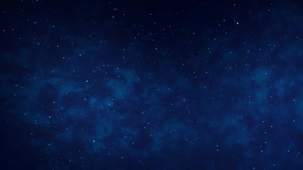 Éjszakai Égbolt Átrepülve Utazó Vályú Univerzum Tele Csillagok Csillagködök Galaxisok — Stock videók