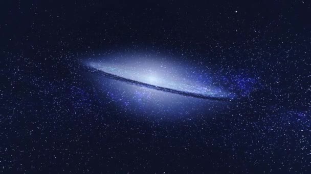 Kosmische Galaxie Mit Sternen Berstende Galaxie Weltraum Viel Licht Nebelgalaxien — Stockvideo