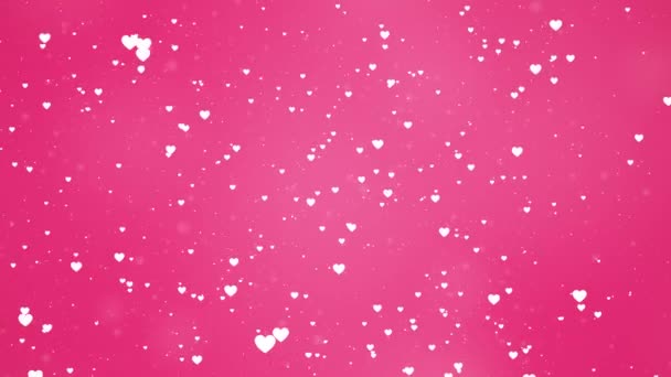 День Святого Валентина Рожева Червона Анімація Серця Вітаємо Серця Любові — стокове відео