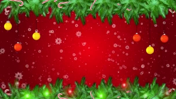 2024 2025 Yılbaşı Noel Arkaplanı Yeşil Noel Ağacı Altın Sarısı — Stok video
