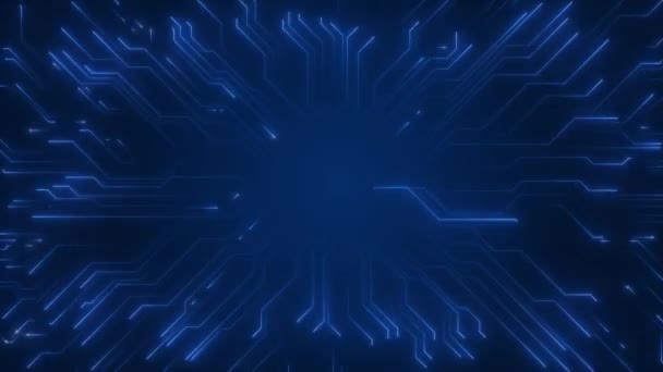 Tarjeta Circuito Chip Tecnología Inteligencia Artificial Cpu Activa Futurista Visualización — Vídeos de Stock