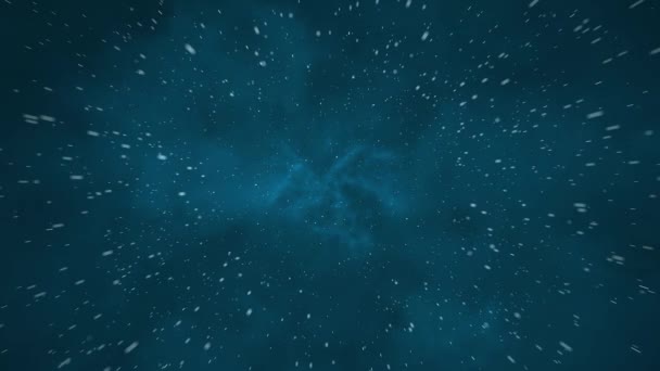 Animering Att Flyga Genom Glödande Nebulosor Och Stjärnor Rymden Färdas — Stockvideo