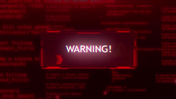 System Hacking Alert Wykrył Zainfekowane Urządzenie Komputerowe Animacja Światowa Sieć — Wideo stockowe