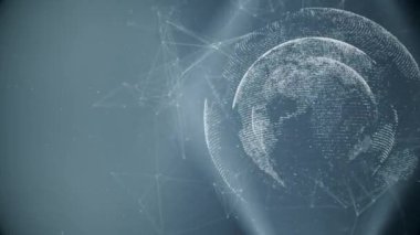 Dijital veri küresel hologram Technology Network Data Connection. Siber Güvenlik Konsepti. Sosyal Gelecek Soyut Geçmişi. Gelecekçi Teknoloji Dünya iş dünyası bağlantı ve bilgi kavramı.