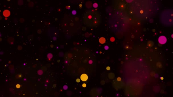 豪華なクリスマスグリッターガーランドの休日のパーティーライトフローティングダスト粒子の背景 新しい年のライトはほこりを落下する光沢のある Confetti を明るくします 光沢のあるスターダストオスカー賞授賞式 — ストック動画