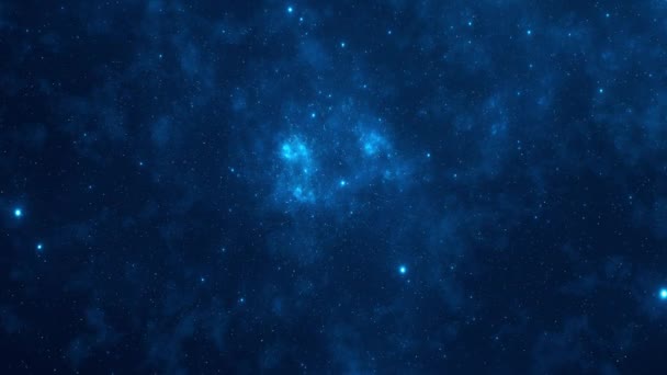 Yıldız Tozu Parçacıklarıyla Derin Uzay Galaksisi Evren Bulutsusu Uzaydaki Galaksiler — Stok video