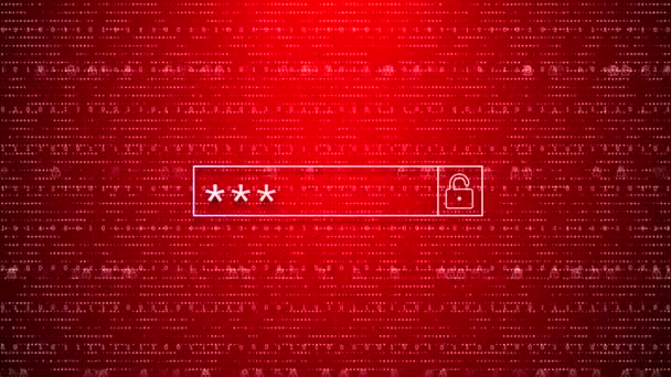 Παραβίαση Δεδομένων Στο Διαδίκτυο Hacked Hacker News Ψηφιακό Υπόβαθρο Ηλεκτρονικού — Αρχείο Βίντεο