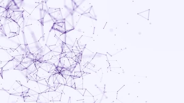 Soyut Büyük Veri Çokgen Arkaplan Bağlantılı Çizgiler Geometrik Desen Molekül — Stok video