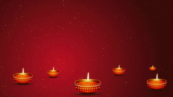 Felice Diwali Deepavali Dipawali Festival Luci Saluto Celebrazione Sfondo Luci — Video Stock