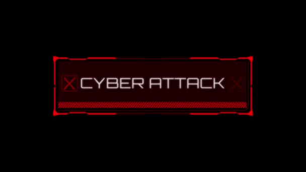 Avertisment Eroare Pericol Securitatea Sistemului Digital Mesaj Eroare Hacking Alert — Videoclip de stoc