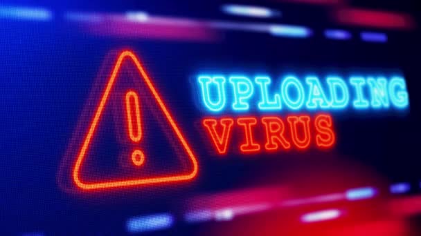Télécharger Virus Warning Alert Boucle Écran Erreur Blocage Animation Ransomware — Video