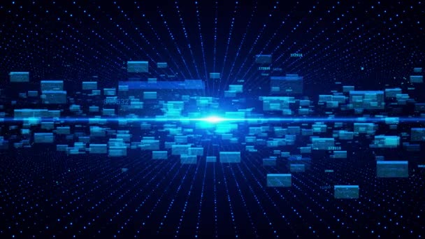 Futuristic Abstract Tecnología Digital Conexión Internet Background Cyber Speed Innovation — Vídeos de Stock