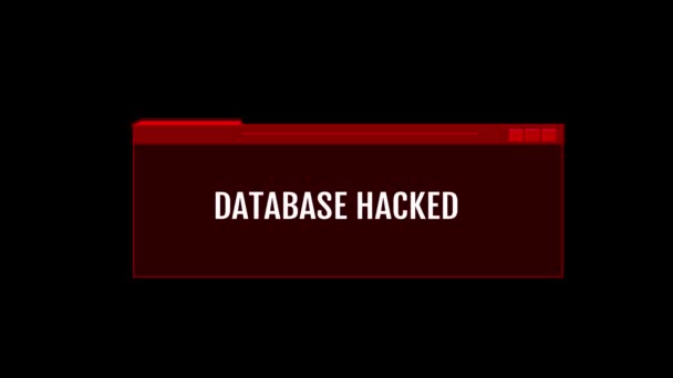 Sistema Alart Error Hackeado Estafa Violación Datos Personales Línea Hacker — Vídeo de stock