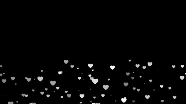 Sevgililer Günü Pembe Kırmızı Animasyon Kalpleri Aşkı Kutluyor Bokeh Şenliği — Stok video