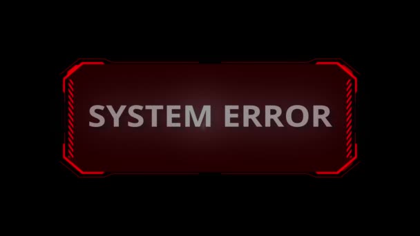Waarschuwing Error Danger Digital System Security Alert Error Message Hacking — Stockvideo