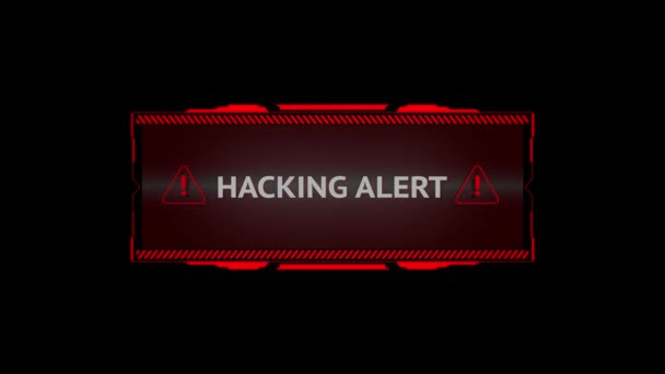 System Hacka Fel Varningsmeddelande Bakgrund Med Kod Röd Bakgrund Virusvarning — Stockvideo